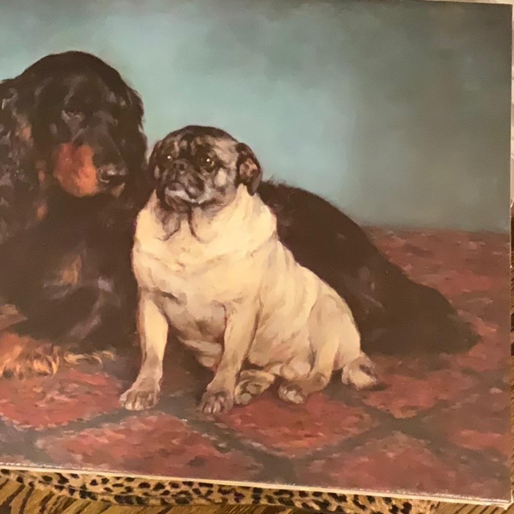 A Gordon Setter and Pug on Canvas - Picture 11 of 16